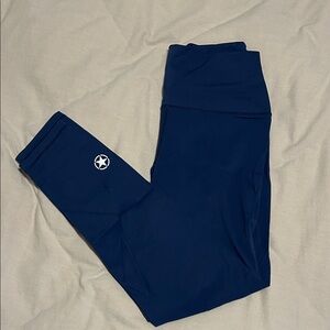 Cropped Navy Blue Leggings by Savage Barbell